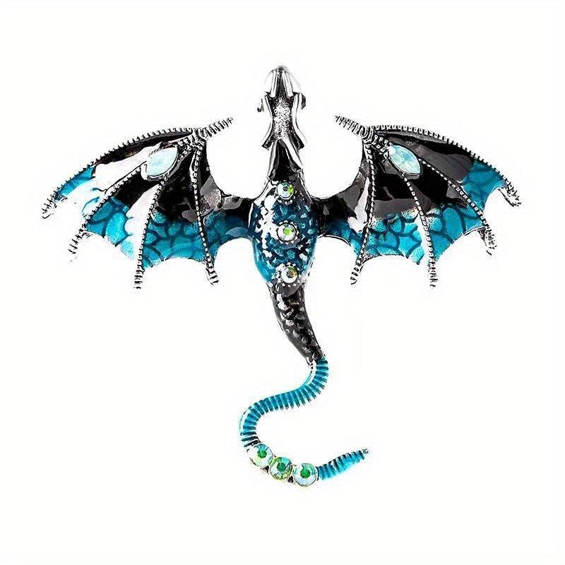 Enamel Fly Dragon Brooch Animal Pin Jewelry Couple Brooch Accessories