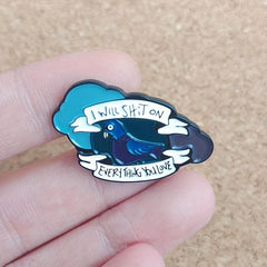 Bird Metal Brooch Animals Pin Backpack Jacket Accessories For Men