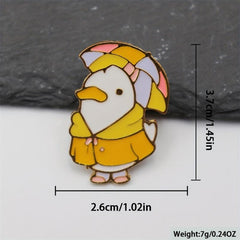 Duck Enamel Brooch for Men - Anime Cartoon Design