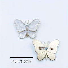 2pcs Butterfly Brooch Accessory Small Incense Wind Diamond Pin DIY Men