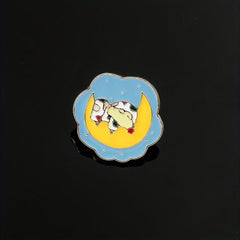 Moon Flower Brooch Pajamas Animal Badge for Men