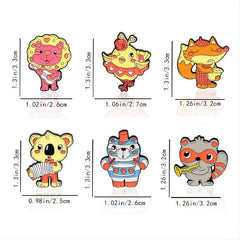 Animal Lion Chick Fox Koala Raccoon Brooch
