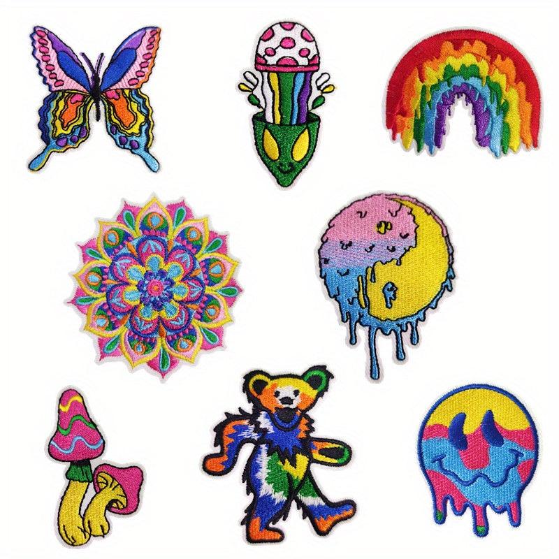 8pcs Bear Embroidered Patches DIY Crafts Clothing Jacket Jean