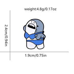 Funny Bikini Shark Brooch Lapel Pin Backpack Hat Pin