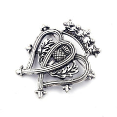 Vintage Crown Heart Brooch Film TV Backpack Jacket Hat Scarf Accessory