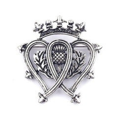 Vintage Crown Heart Brooch Film TV Backpack Jacket Hat Scarf Accessory