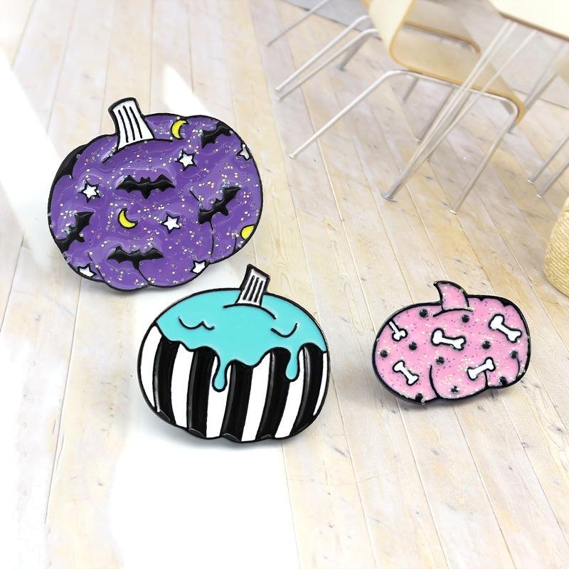 Creative Halloween Pumpkin Brooch for Jeans Backpack
