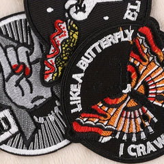 3pcs Boys Butterfly Embroidery DIY Patch Clothes Backpack Decoration