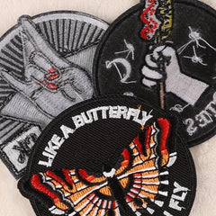 3pcs Boys Butterfly Embroidery DIY Patch Clothes Backpack Decoration