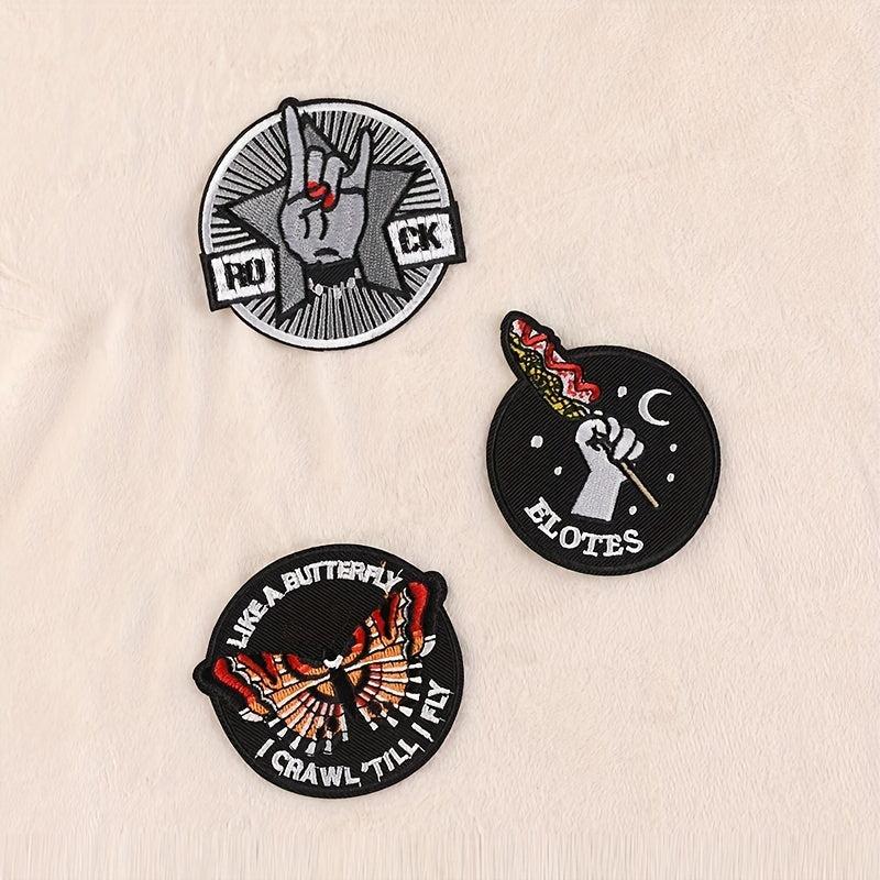 3pcs Boys Butterfly Embroidery DIY Patch Clothes Backpack Decoration