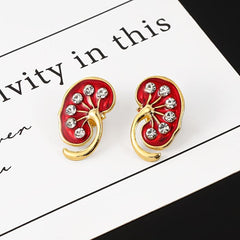Lung Shape Enamel Brooch Lapel Pin Medical Jewelry Accessories