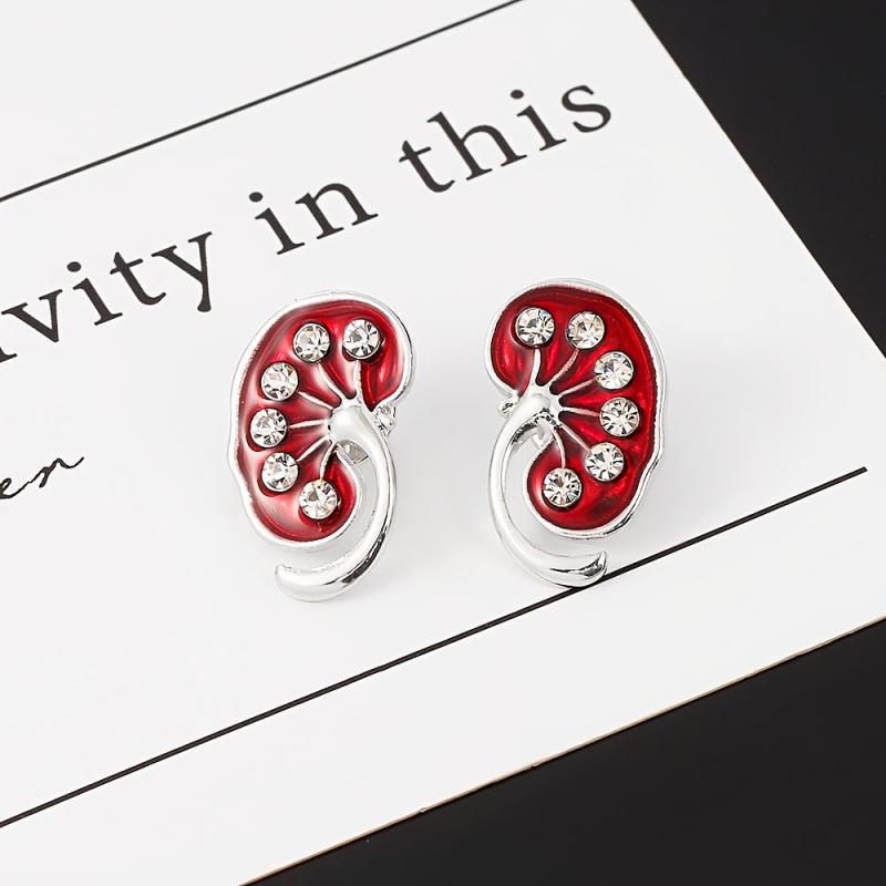 Lung Shape Enamel Brooch Lapel Pin Medical Jewelry Accessories