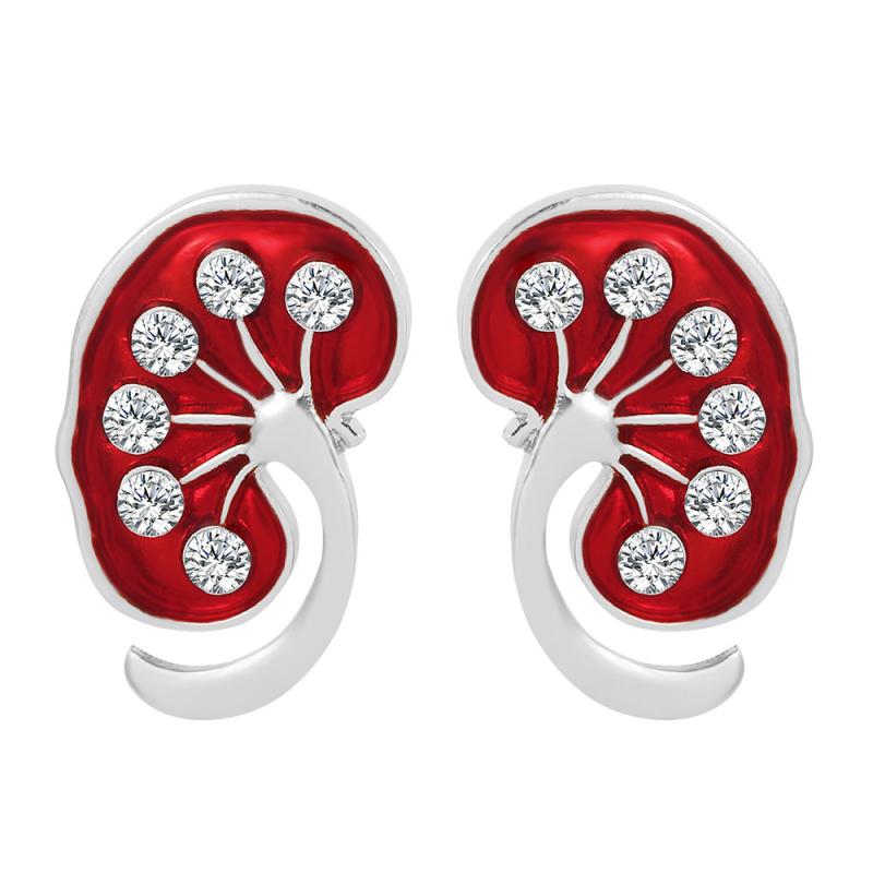 Lung Shape Enamel Brooch Lapel Pin Medical Jewelry Accessories