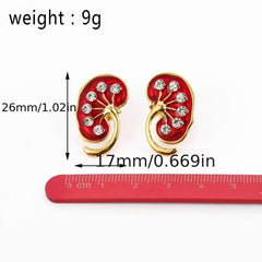 Lung Shape Enamel Brooch Lapel Pin Medical Jewelry Accessories