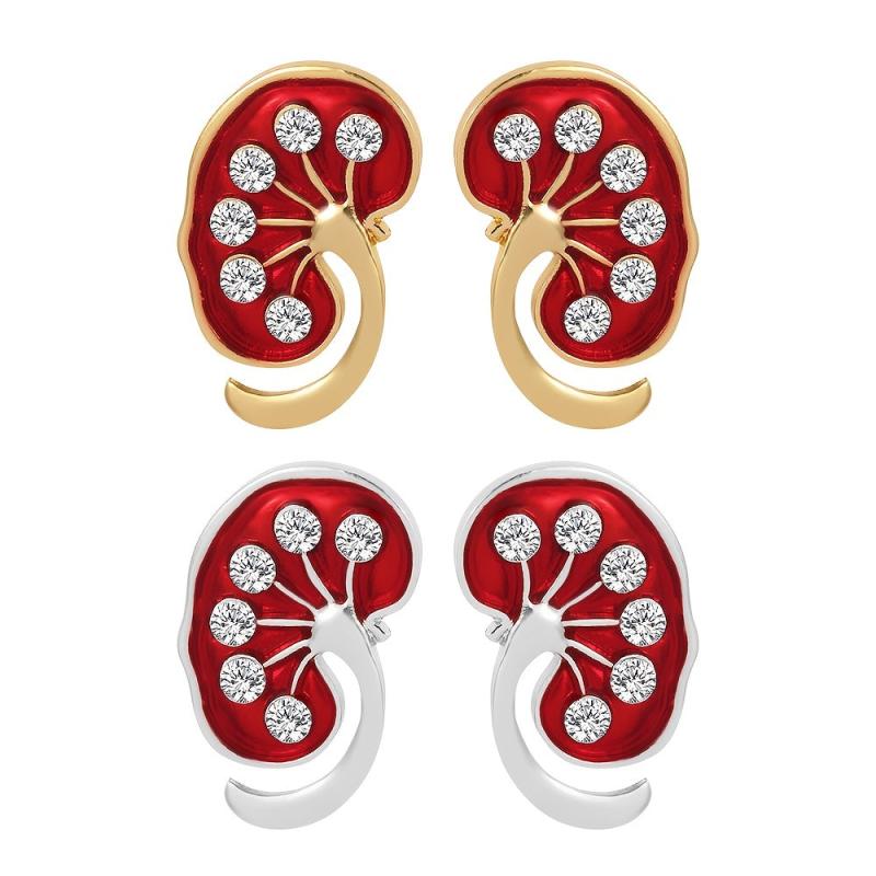 Lung Shape Enamel Brooch Lapel Pin Medical Jewelry Accessories