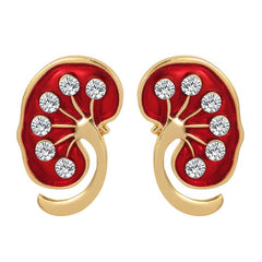 Lung Shape Enamel Brooch Lapel Pin Medical Jewelry Accessories