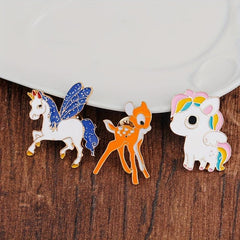 Small Animal Series Brooches Metal Badges Pins Cartoon Neckline Decoration