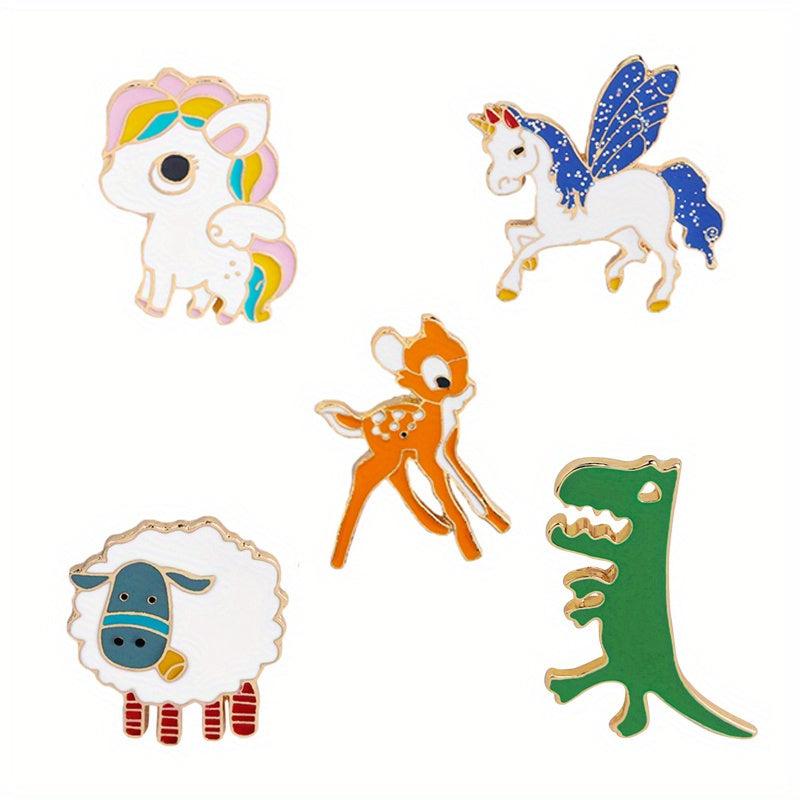 Small Animal Series Brooches Metal Badges Pins Cartoon Neckline Decoration