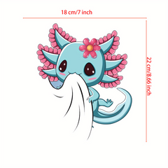 Girl's Axolotl Cartoon Iron On Heat Transfer Sticker For Clothing T Shirt