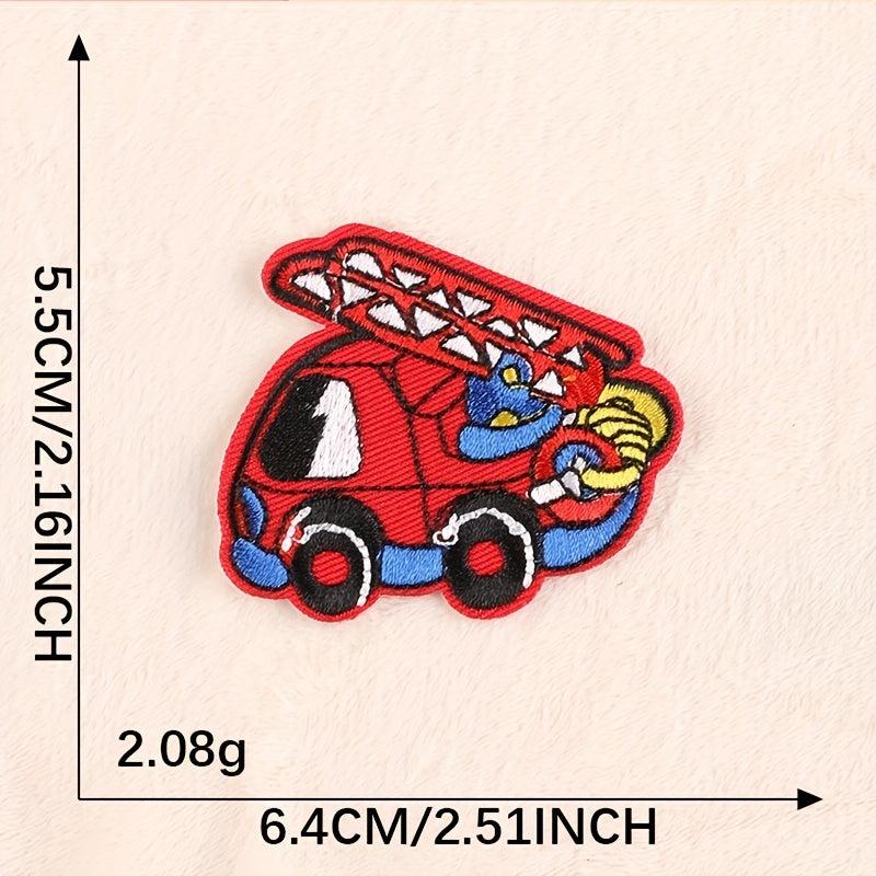 5pcs Boys Engineering Car DIY Patch for Clothes Backpack