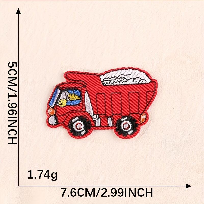 5pcs Boys Engineering Car DIY Patch for Clothes Backpack
