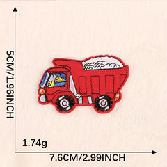 5pcs Boys Engineering Car DIY Patch for Clothes Backpack