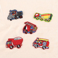 5pcs Boys Engineering Car DIY Patch for Clothes Backpack
