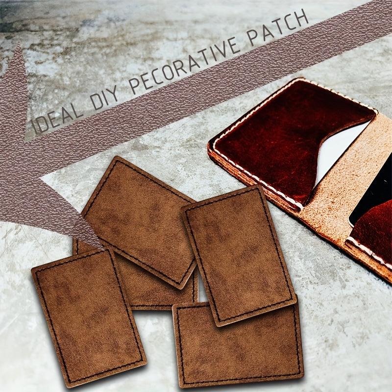 Leatherette Rectangular Patches For Hats T-Shirts DIY Men