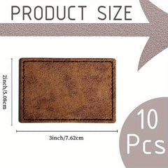 Leatherette Rectangular Patches For Hats T-Shirts DIY Men