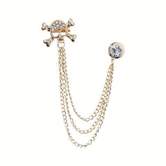 Skull Palm Brooch Halloween Jewelry Men Gift