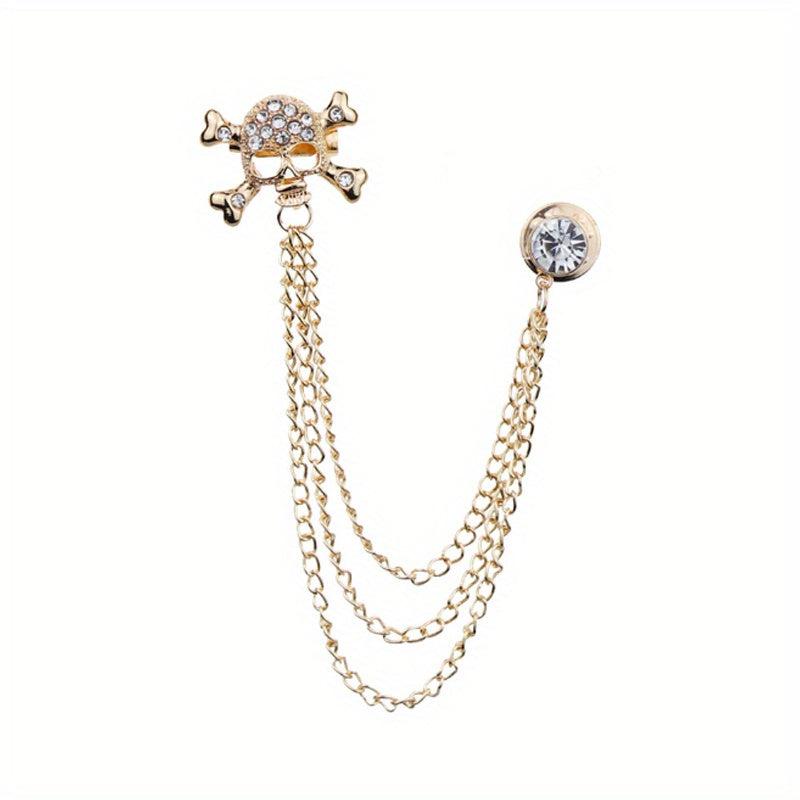 Skull Palm Brooch Halloween Jewelry Men Gift