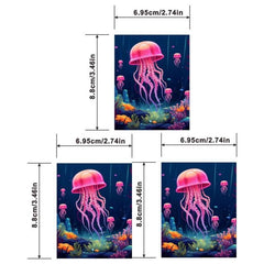 Swimming Jellyfish Heat Transfer Stickers for Men
