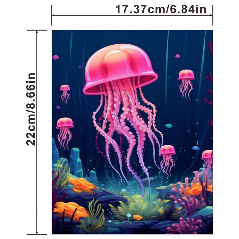 Swimming Jellyfish Heat Transfer Stickers for Men