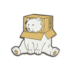 Cat Bear Head TV Box Enamel Pins Funny Animals Brooch