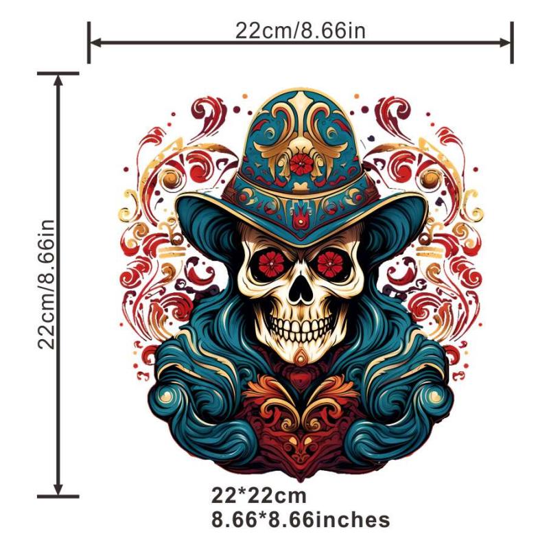 Skull Magician Iron On Patch For Men