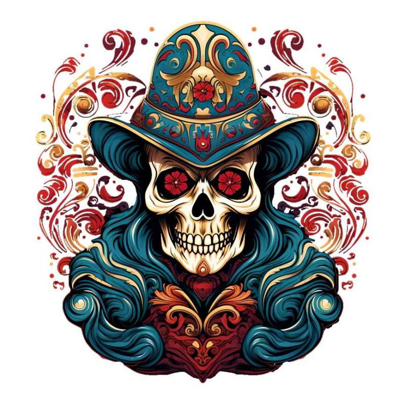 Skull Magician Iron On Patch For Men