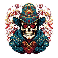 Skull Magician Iron On Patch For Men