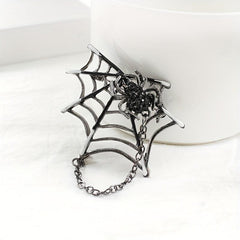 Spider Web Chain Brooch Pin