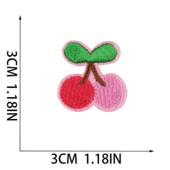 26pcs Fruit Iron On Patches for Girls Sew On Embroidered Applique
