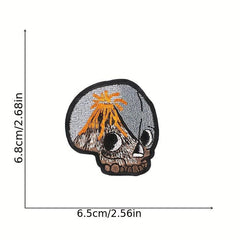 9pcs Skull Iron On Patches Sew On Embroidered Applique Repair Patch DIY Crafts