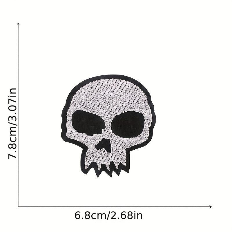 9pcs Skull Iron On Patches Sew On Embroidered Applique Repair Patch DIY Crafts