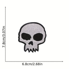 9pcs Skull Iron On Patches Sew On Embroidered Applique Repair Patch DIY Crafts