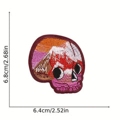 9pcs Skull Iron On Patches Sew On Embroidered Applique Repair Patch DIY Crafts