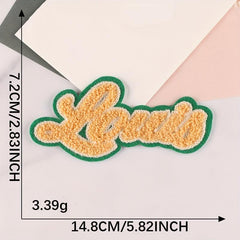 Letter Towel Embroidery Patch for Girls Clothing DIY