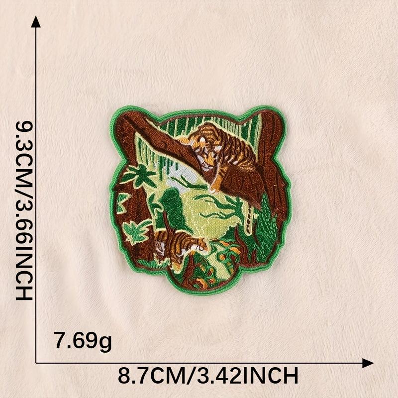 2pcs Boys Tiger Dolphin Embroidery DIY Patch for Clothes Backpack Hat