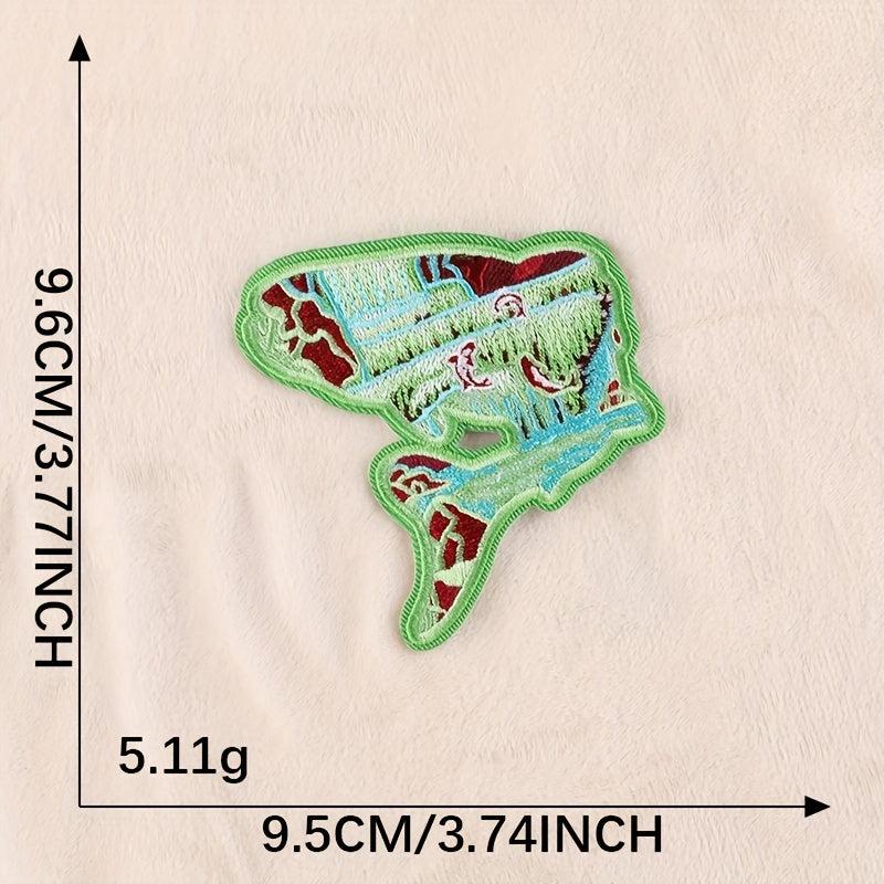 2pcs Boys Tiger Dolphin Embroidery DIY Patch for Clothes Backpack Hat