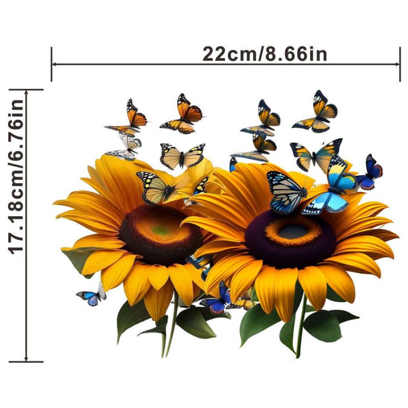 Sunflower Clothes Patches For Men DIY Heat Transfer Stickers T shirt Mask Jeans