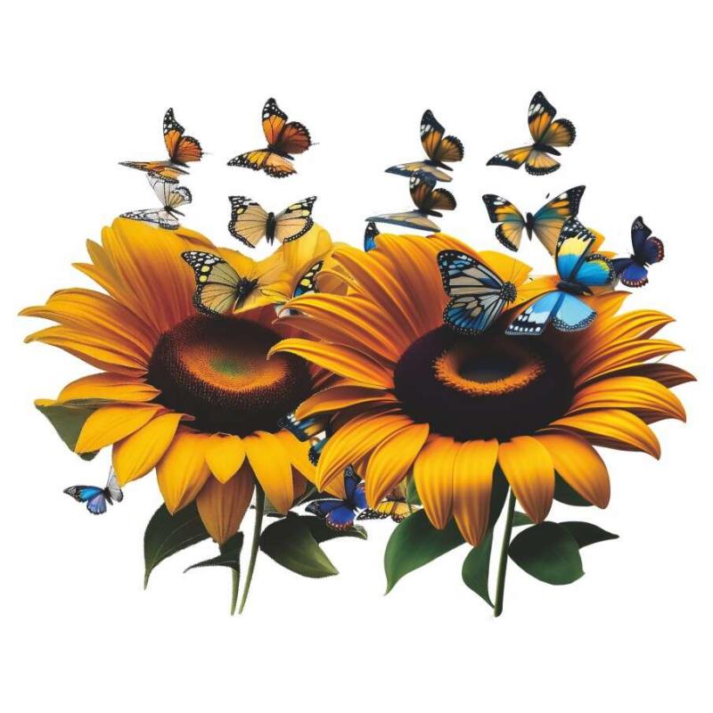 Sunflower Clothes Patches For Men DIY Heat Transfer Stickers T shirt Mask Jeans