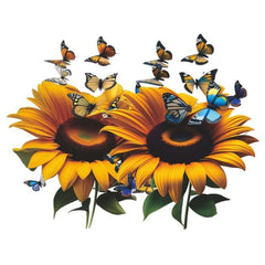Sunflower Clothes Patches For Men DIY Heat Transfer Stickers T shirt Mask Jeans