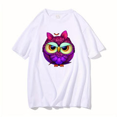 2pcs Purple Owl Heat Transfer Film Iron Clothes DIY Patch Paste Washable